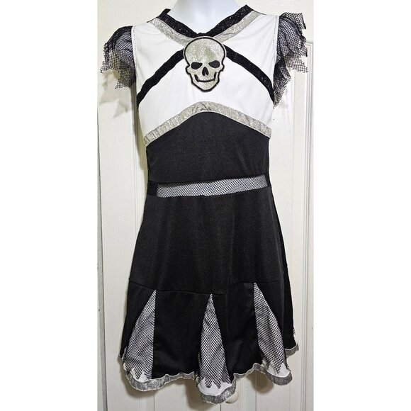 Girls Cheerleader Costume Punk Zombie Killer Goth Bad Dead Fear Rebel Halloween - Picture 2 of 6